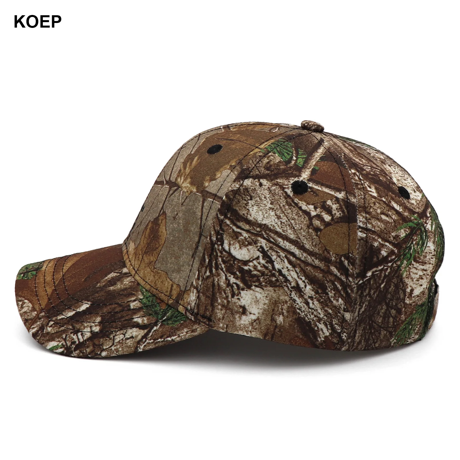 Фото Камуфляжная хлопковая шляпа для папы KOEP Jungle Tree Snapback, кепка для рыбалки на открытом воздухе, биомиметическая камуфляжная шляпа, специально предназначена для охоты №3