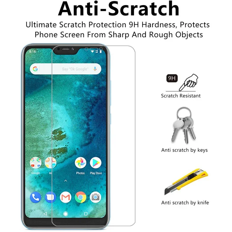 Фото Защитное закаленное стекло (2 шт.) для Xiaomi Mi A2 Lite / Mi A2 Lite (2) №4