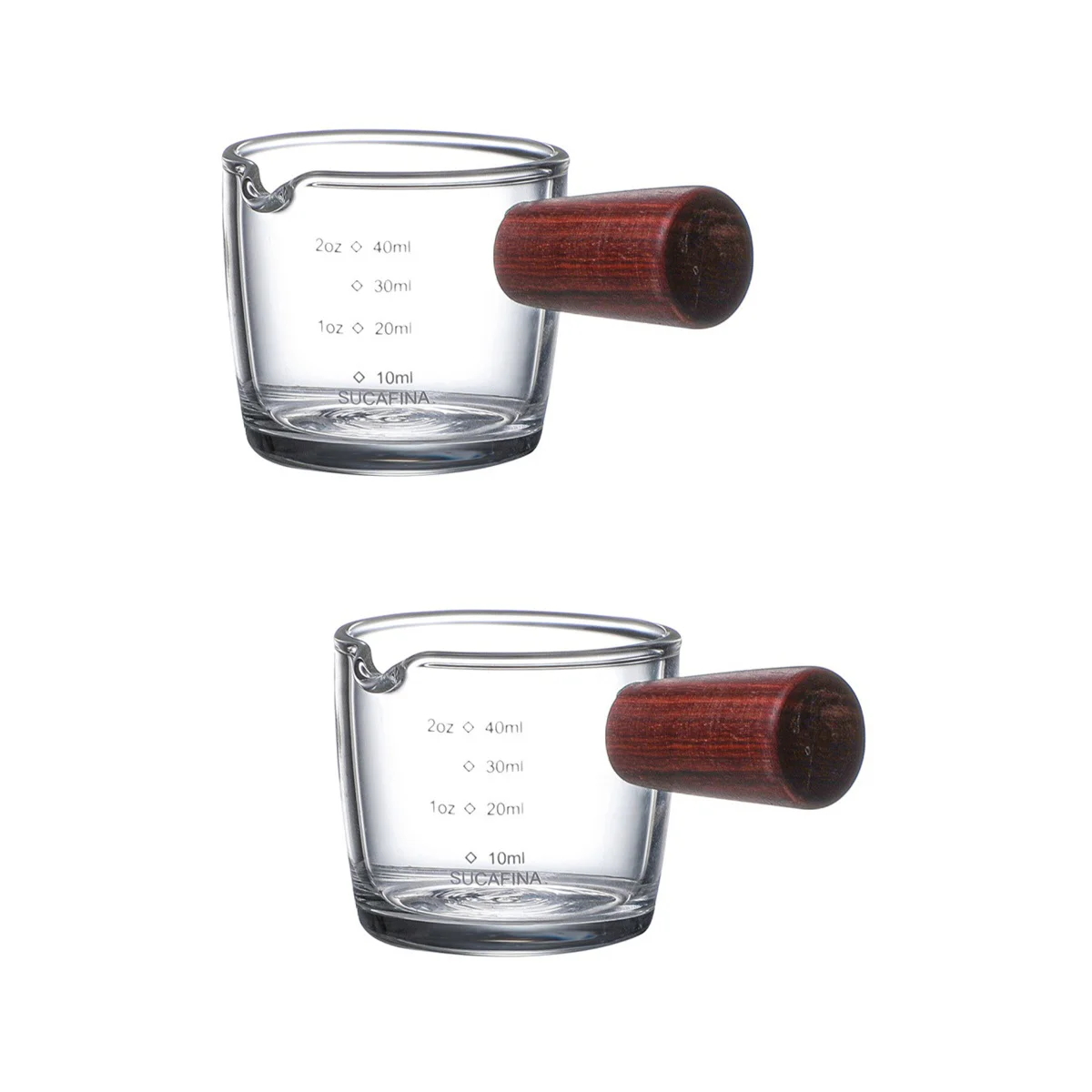 

Espresso Cup Shot Glass Cups Coffee Pitcher Measuringshots Creamerwooden Handle