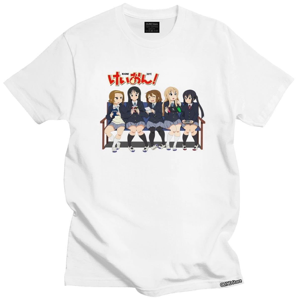 

Classic Japan Music Anime K-On T-Shirt Men Short Sleeved Manga Printed Tee Tops Soft Cotton T Shirt Slim Fit Tshirt Merch Gift