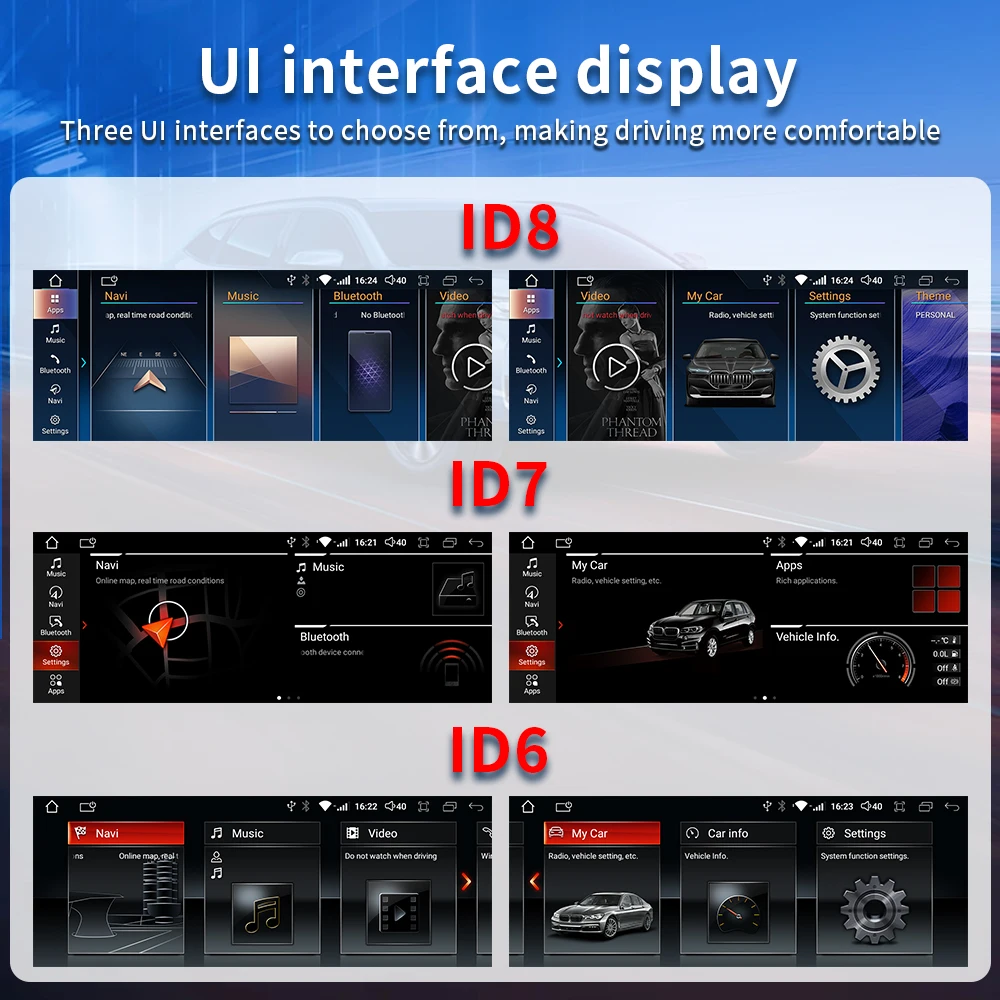 10 25 дюймовая новая система ID8 UI Android беспроводной Автомобильный плеер Carplay для BMW X1