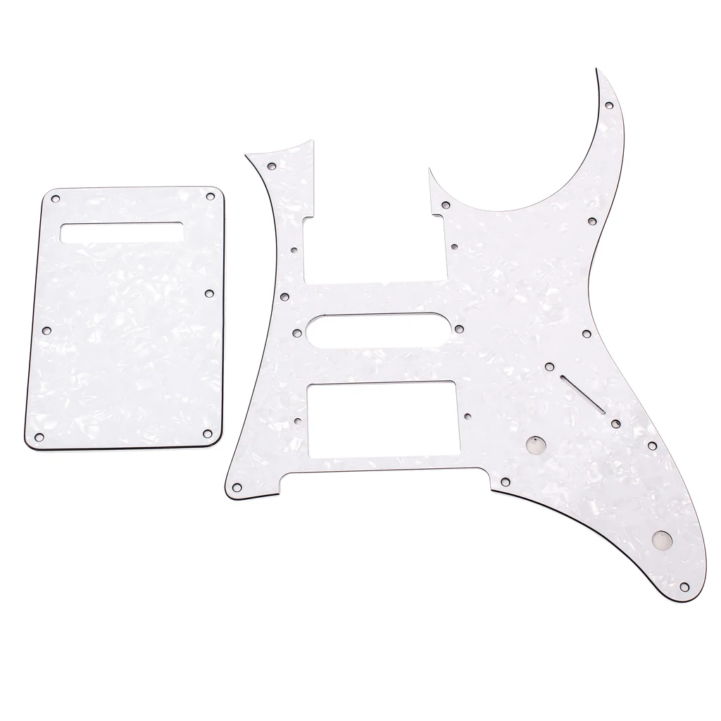 

White Pearl Guitar HSH Pickguard Back Plate Cover for RG350