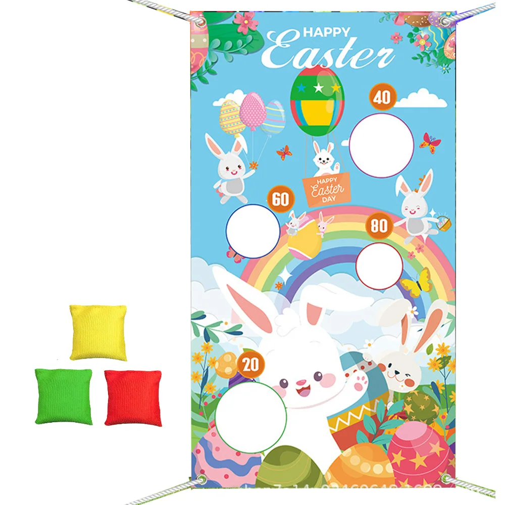 1 шт. пасхальный мешок с песком игровой флаг кролик пасхальное яйцо узор