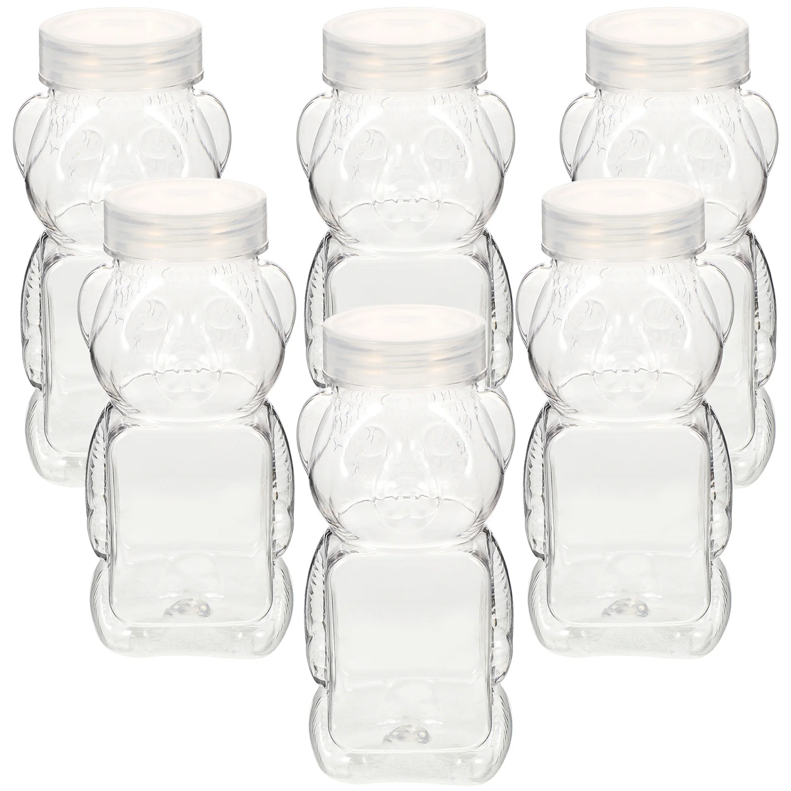 

6pcs Bear Shape Bottle Candy Storage Bottle Transparent Bottle