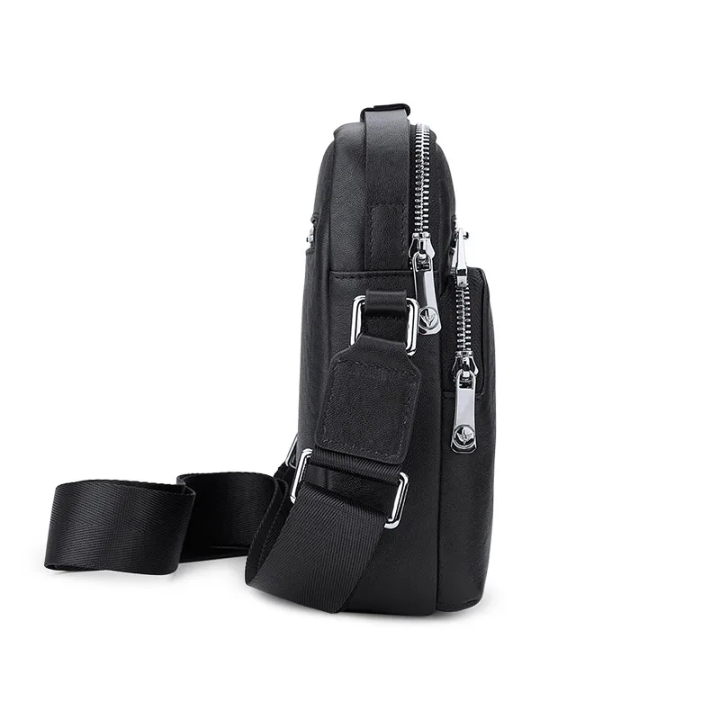 WILLIAMPOLO's New shoulder bag men's diagonal commuter office high-quality cowhide business simple men's messenger bag pl 223159