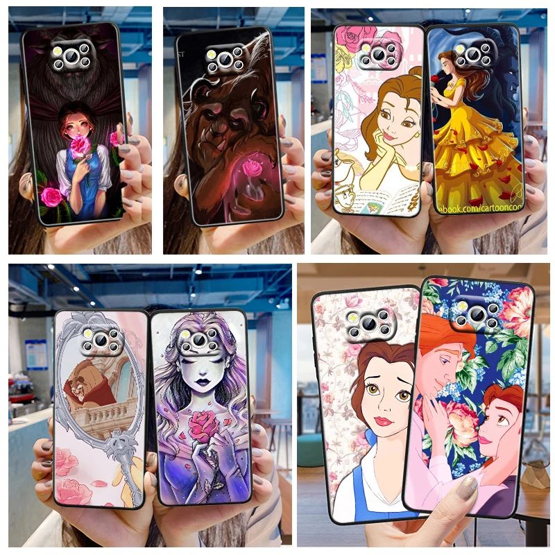 

Beauty And the Beast Belle Phone Case For Xiaomi Mi Poco X4 X3 NFC F4 F3 GT M4 M3 M2 X2 F2 Pro C3 5G Civi Fundas Black Soft