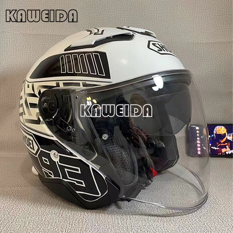 

Open Face Motorcycle Helmet J-Cruise II Marquez 4 TC-1 Helmet White Ants Riding Motocross Racing Motobike Helmet