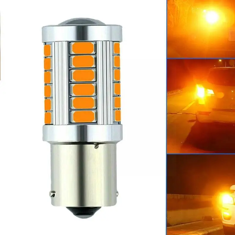 150 Degree 33 Smd 5630 Yellow 5730 Light Led Lamp Direction Amber Turn Auto Car Signal Indica G0R0 Py21w 7507 Bau15s 1156py