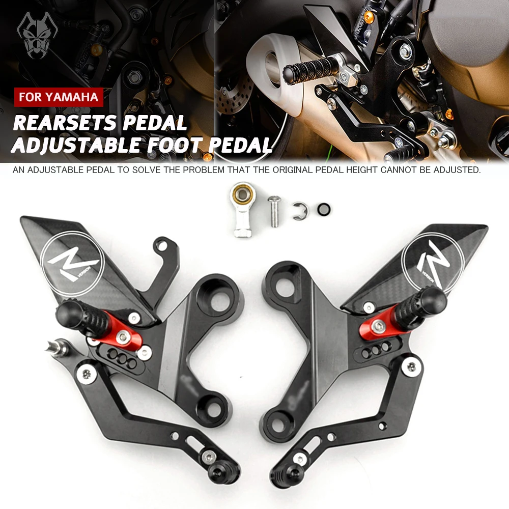 

MTKRACING For MT 09 XSR900 MT09 Tracer 900 2020 2021 Rear Sets Heighten Pedal Adjustable Rearsets FootPegs Shift Lever Brake Kit
