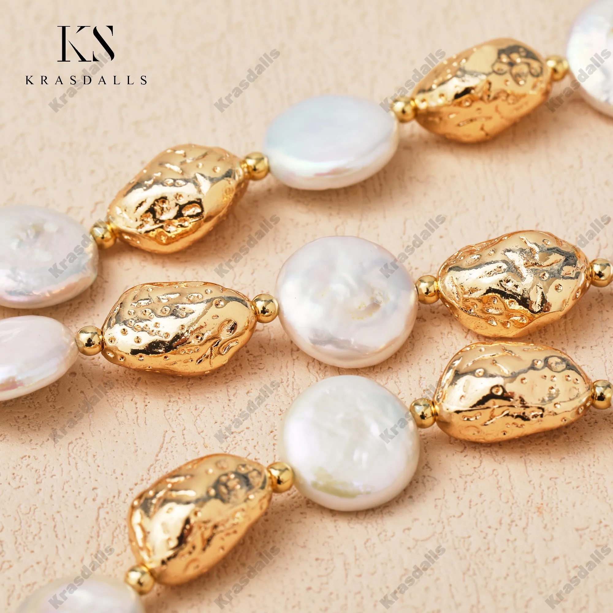 Винтажное 18-дюймовое ожерелье из настоящих позолоченных медных бусин ювелирные