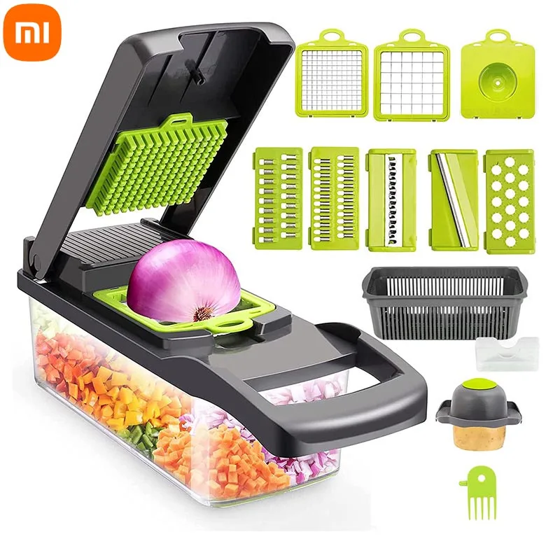 

Многофункциональный измельчитель для овощей Xiaomi, измельчитель для овощей, резак для лука, нож для нарезки, слайсер для картофеля, нож для нарезки салата, яиц