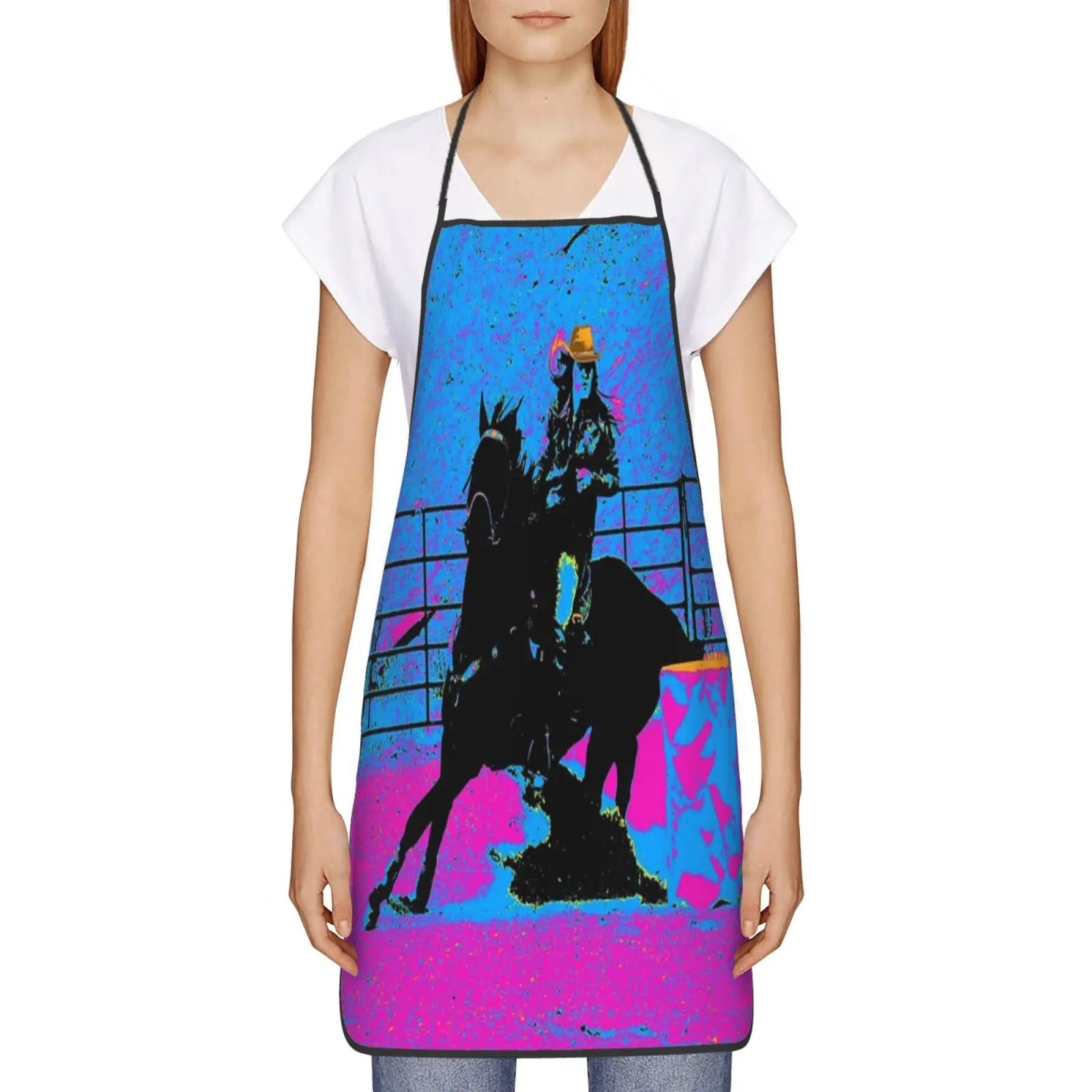Фартук для парикмахера Pro Barrel Racer - Rodeo Cowgirl Для Гриля женский костюм шеф-повара kitche