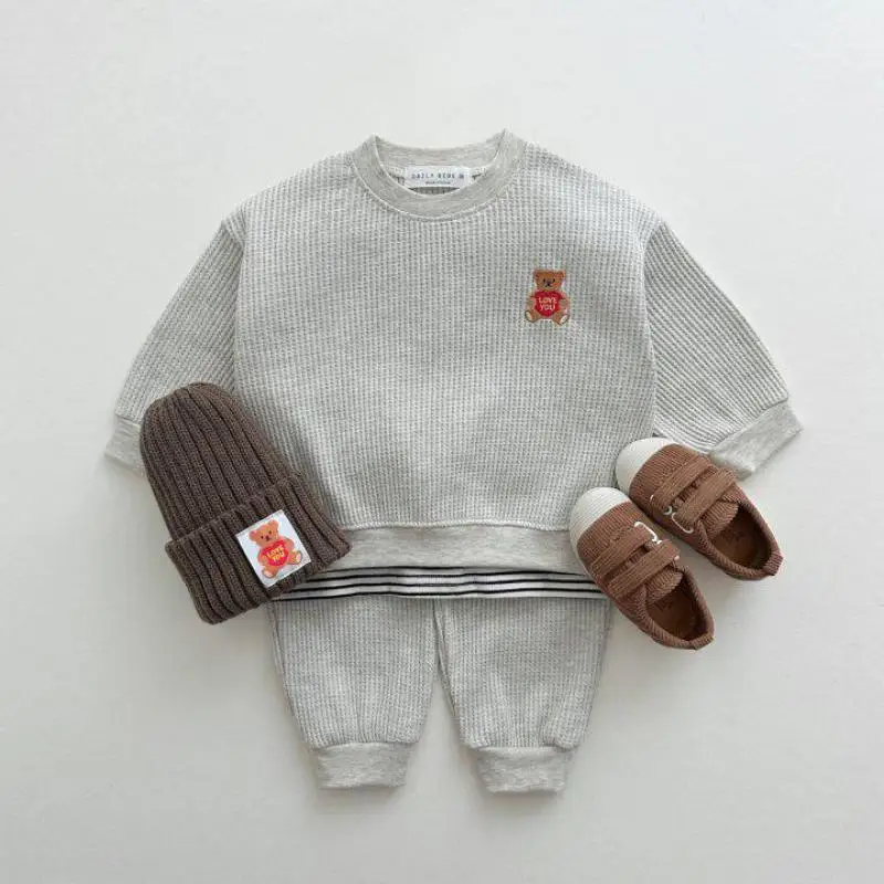 

2 шт., детский хлопковый комплект из свитшота и штанов