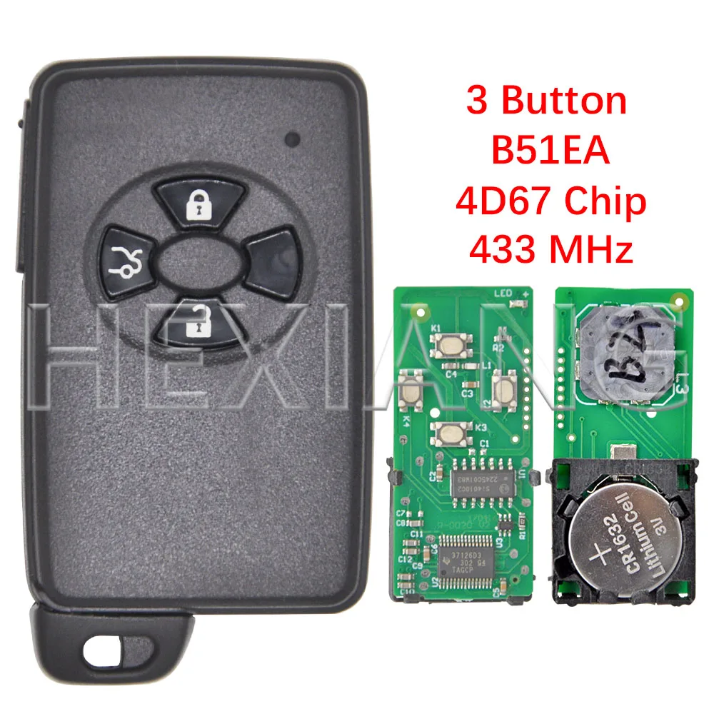 

Кнопка дистанционного управления автомобильный HE 2/3 B51EA 4D67 433ASK 89904-52071 для Toyota Yaris Corolla Auris Rav4 2006 +