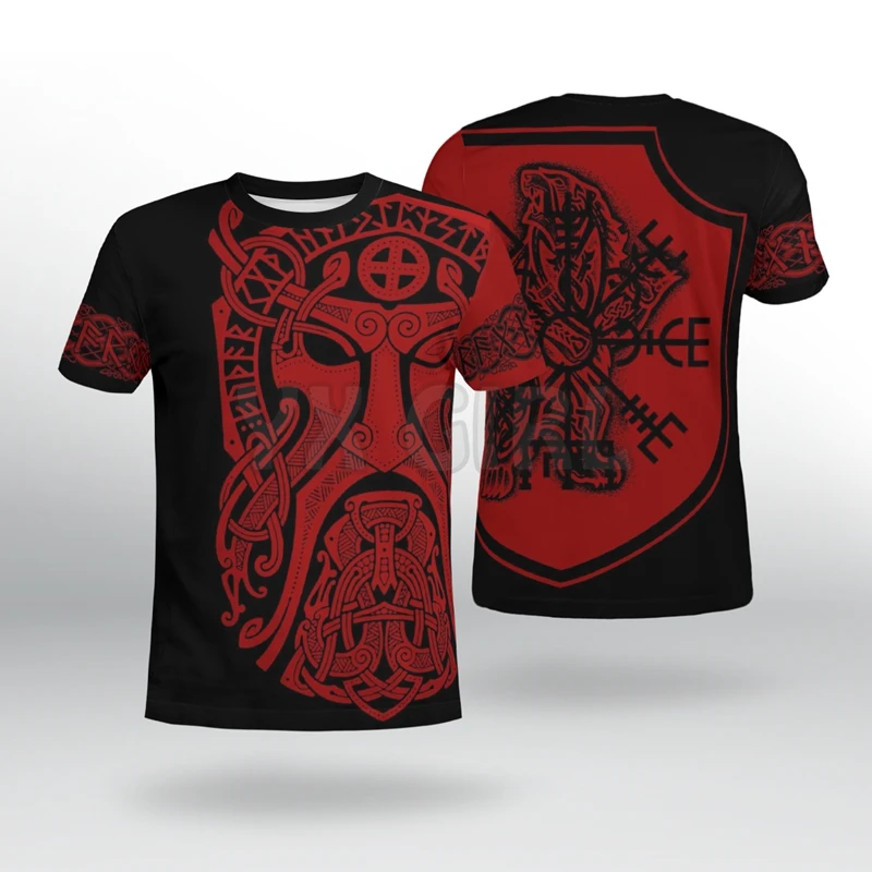 

2022 Summer Fashion Men t shirt Viking Odin 3D All Over Printed T Shirts Tee Tops shirts Unisex Tshirt
