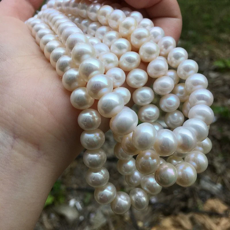 

Top AAA Japan Akoya 7-8mm White Pearl Necklace 18 "14K Gold Buckle
