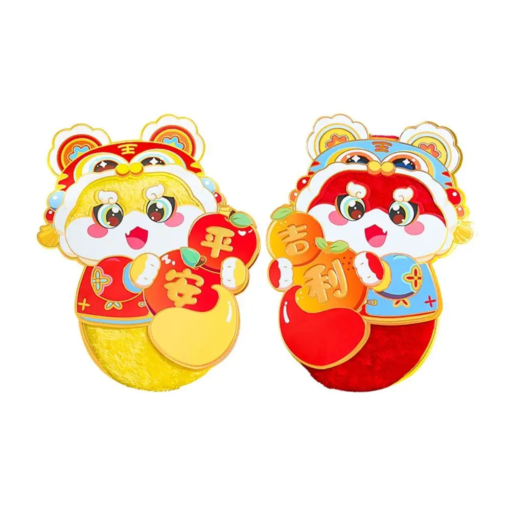 1 пара плюшевых змеи год Фу персонаж дверная наклейка китайский стиль