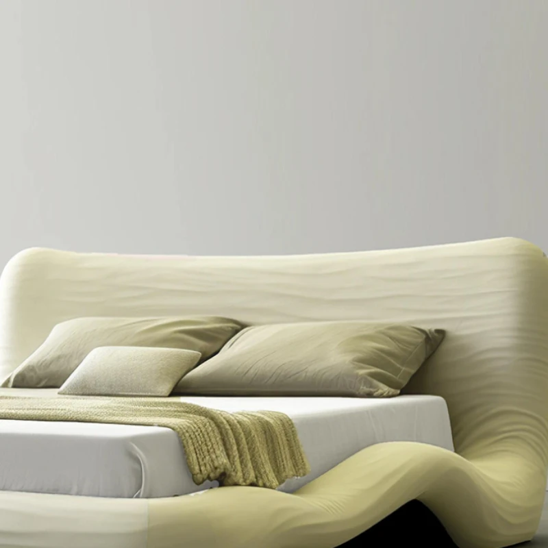 Европейская роскошная бархатная кровать двойной комплект белый большой пол