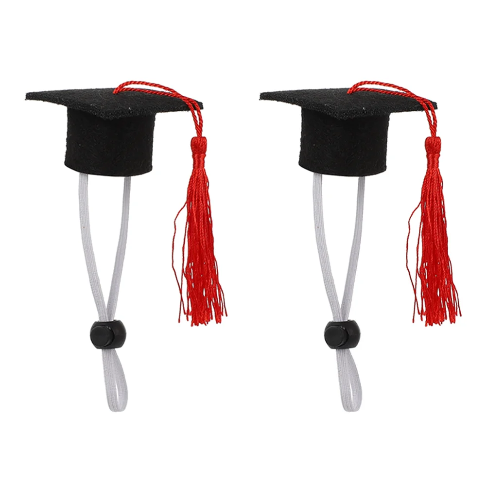 

2 Pcs Dog Graduation Cap Miniature Gifts Graduation Gowns Dogs Party Dog Clothing Kitten Graduation Cap Gift Toppers