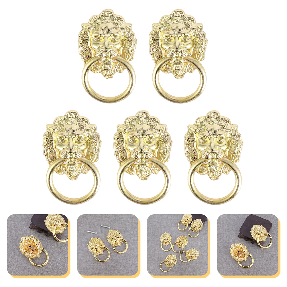 

5pcs Antique Door Handle Premium High Grade Durable Door Handle Accessories for Home Office