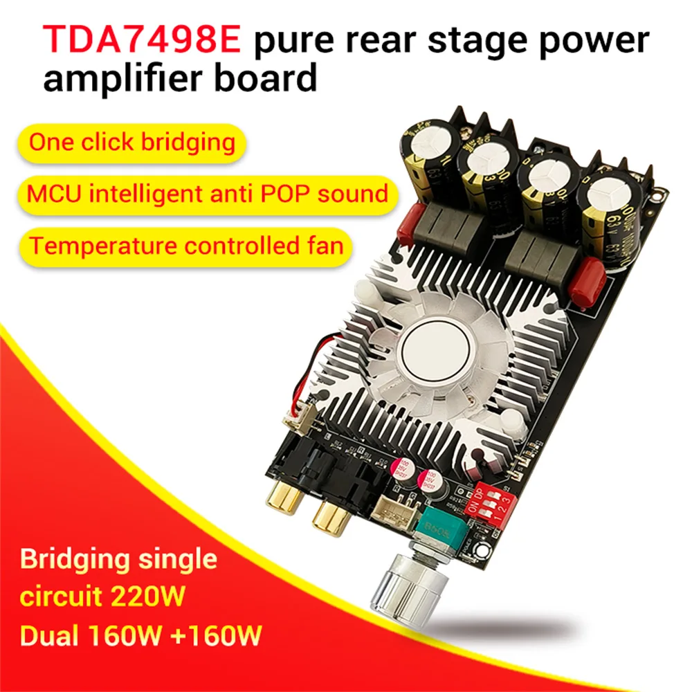 

ZK-1602 TDA7498E Digital Power Amplifier Board Dual 160W*160W Single 200W DC15-35V for Elecrtronic Component Tool Accessories