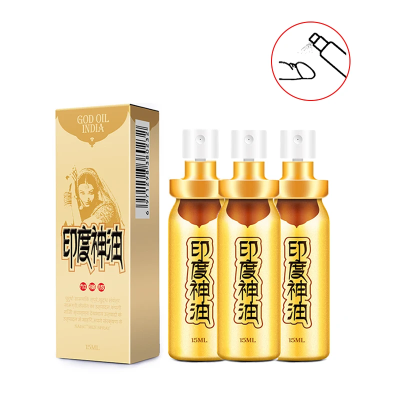 

3PCS Indian God Oil Sex Delay Spray for Men Male External Use Anti Premature Ejaculation Prolong 60 Minutes SEX Penis Enlargment