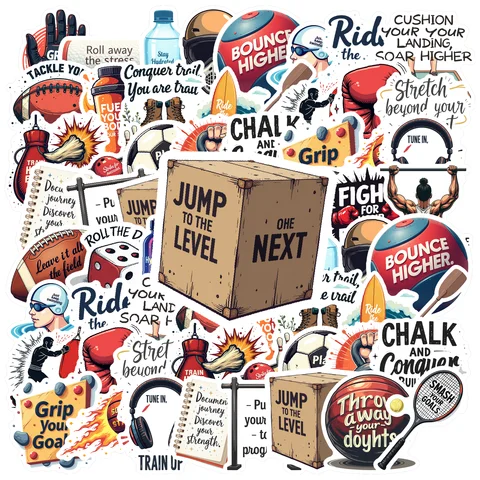 35 шт., тематические спортивные наклейки JESJELIU