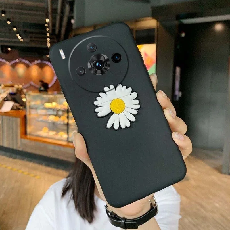 Силиконовый Мягкий противоударный чехол для Nubia Z60S Z50S pro с держателем хризантемы