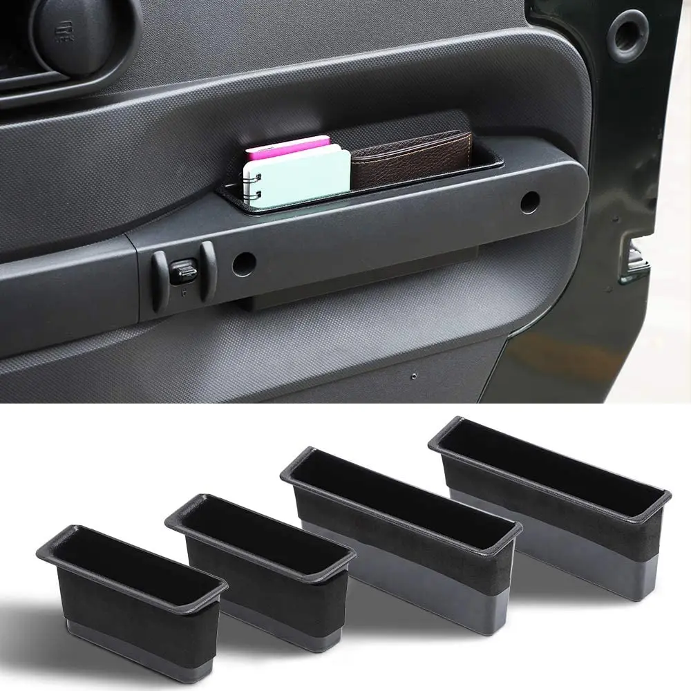 

4 шт. боковые ящики для хранения дверей для Jeep JK JKU 2007 -2010, органайзер для перчаток, контейнер для телефона, ручка, карманные аксессуары для интерьера
