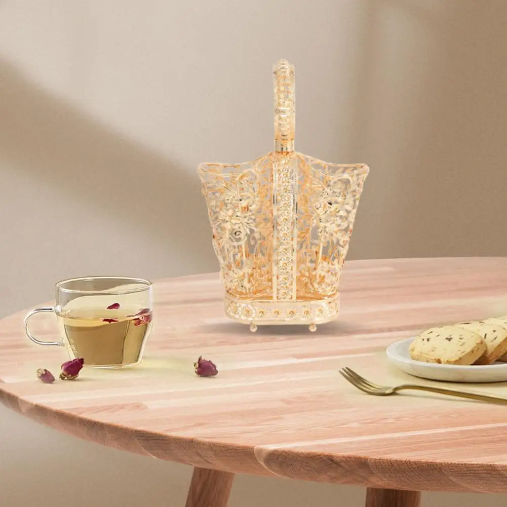 

Storage Holders & Racks Chopsticks Holder Hollow Design Large Capacity Iron Golden Spoon Fork Cutlery Caddy Kitchen Utensil