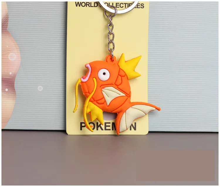 

Gengar Keychain Toys Action Figure Anime Pokemon Marowak Abra Ponyta Porygon Eevee Silicone Accessories Pendant Bag Key Ring