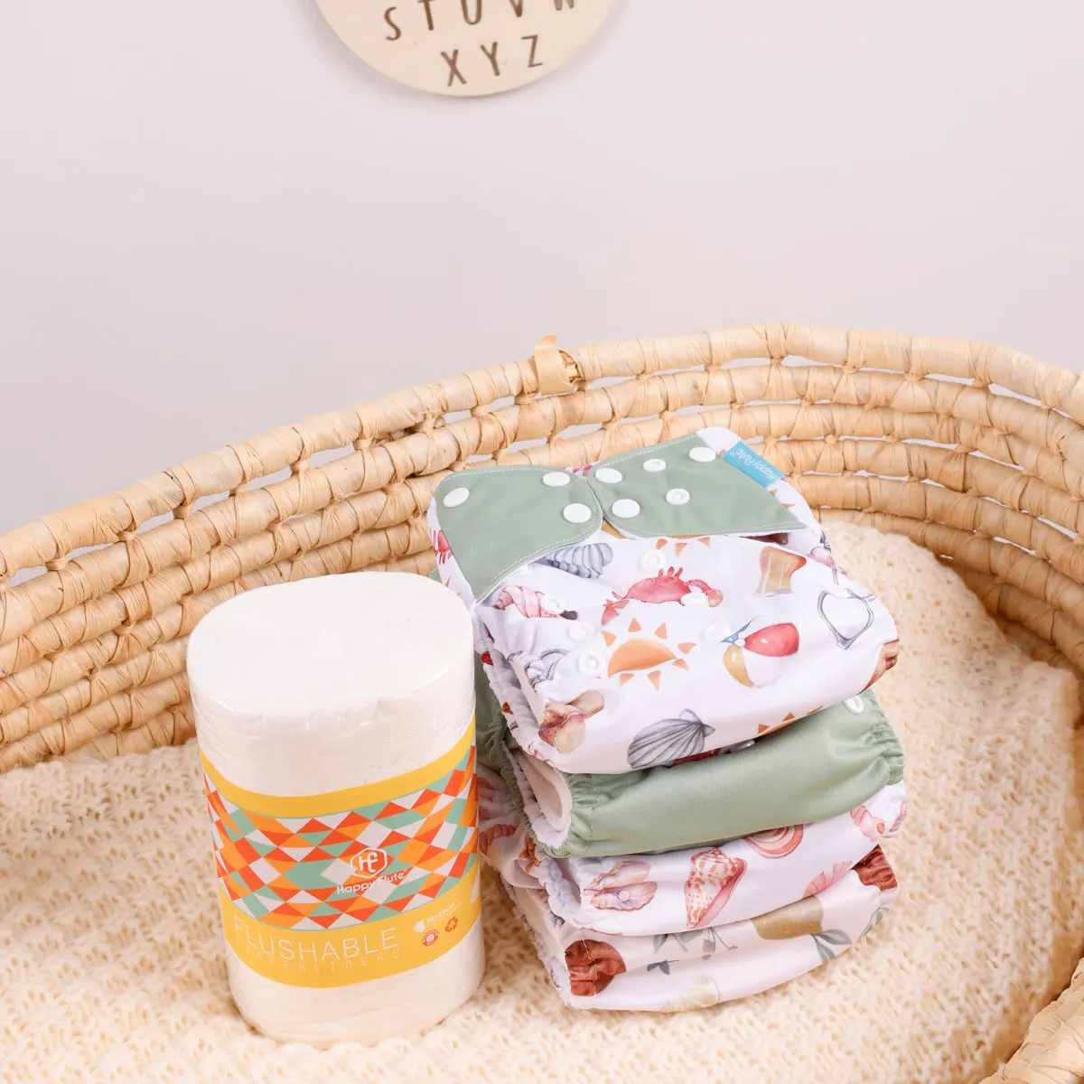 4 шт./комплект водонепроницаемые Многоразовые подгузники для детей