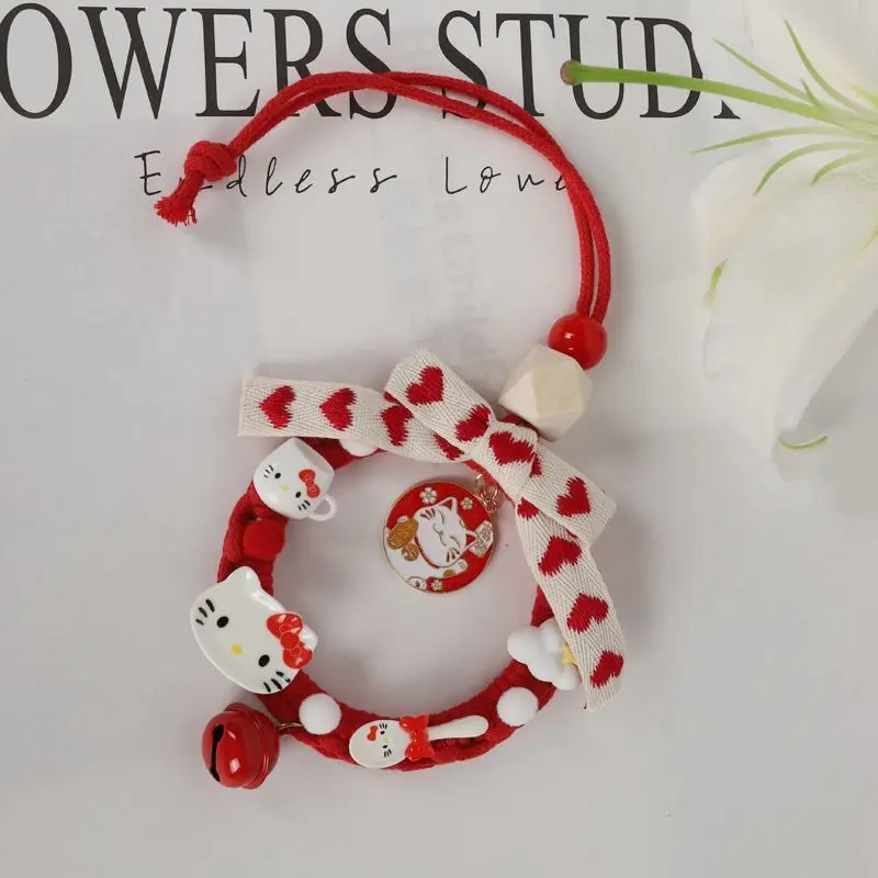 

Cartoon Sanrio Car Hanging Hello Kittys Accessories Cute Beauty Kawaii Anime Handmade Decoration Bag Charms Toys for Girls Gift