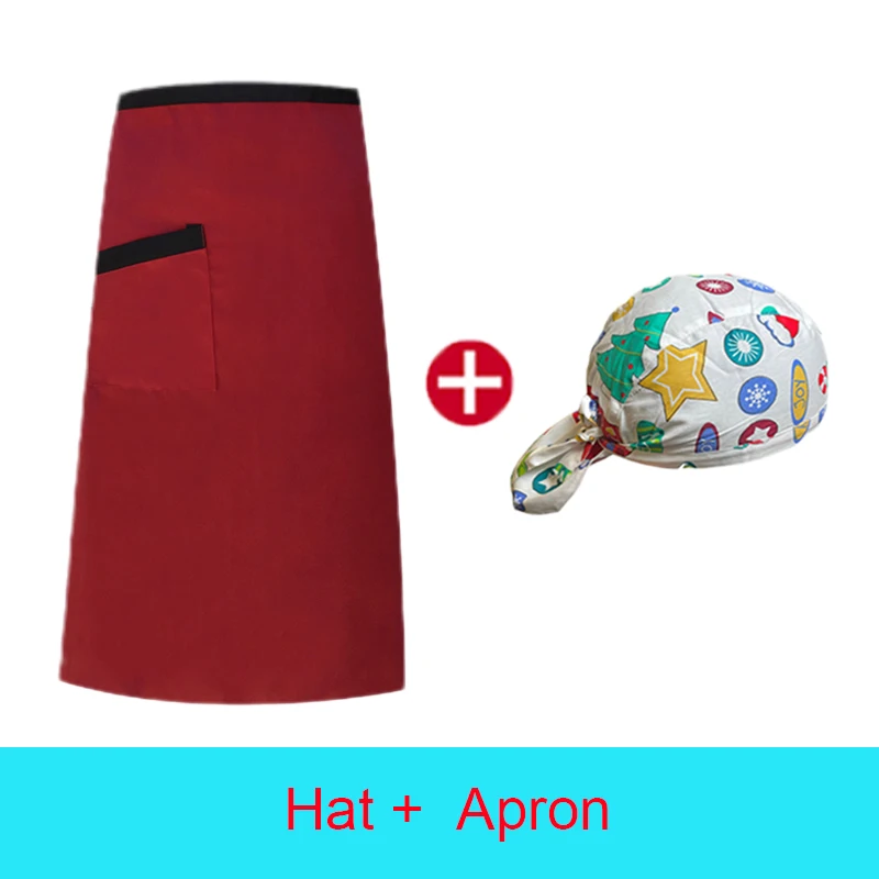 

Chef's Apron Catering Kitchen Aprons Hotel Pinafore for Waitress Cafe Waiter Hats Restaurant Man Chef Hat Bakery Cooking Cap