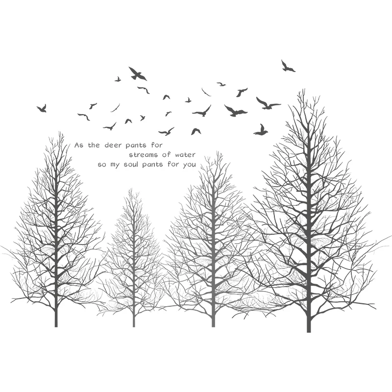 Наклейки на стену с лесными деревьями Светильники для люстры сделай сам