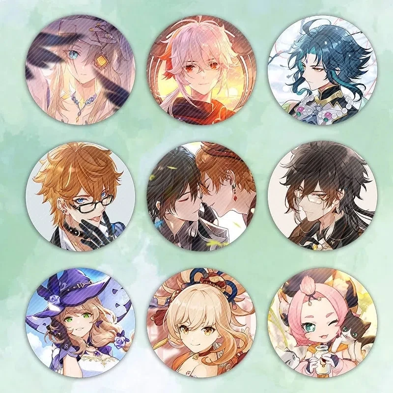 

5,8 см Милая Аниме игра геншин ударопрочный рюкзак телефон значок аксессуары для одежды брошь подарки