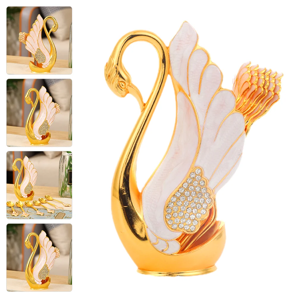 

Spoons Spoon Dessert Holder Coffee Set Swan Restaurant De Pelador Rest Tea Silverware Teaspoons Dinner Mini Organizer Condiment
