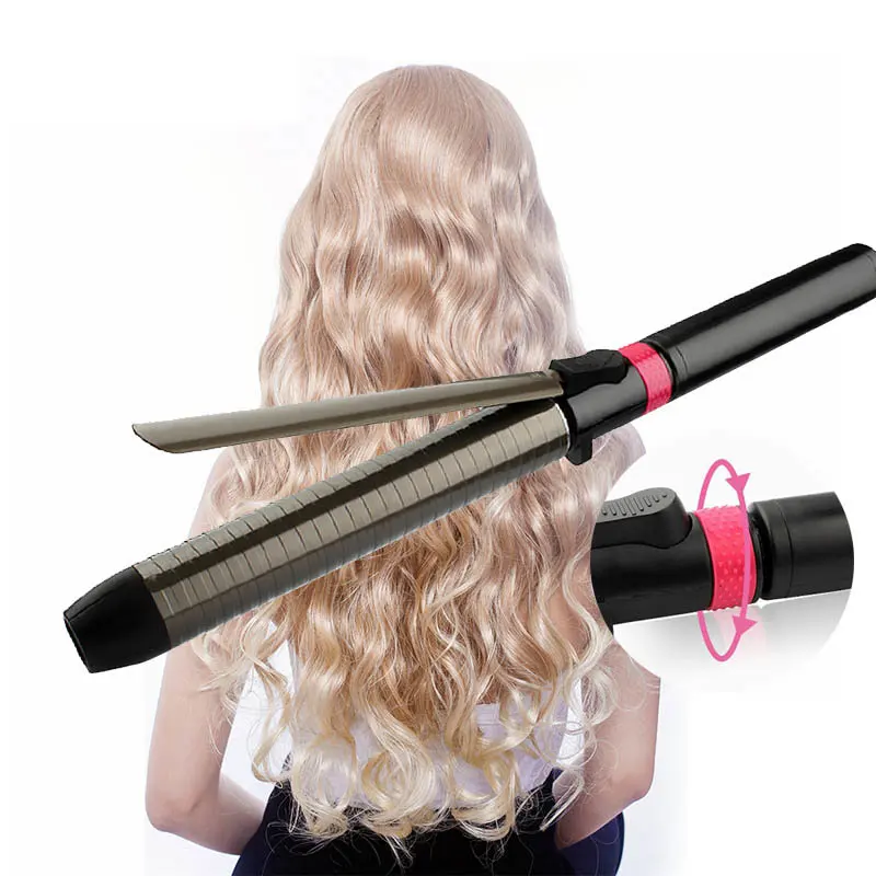 

New Professional Electric Ceramic Hair Curler Rotating Curling Iron Wand LED Wand Curlers Hair Styling Tools 110-240V