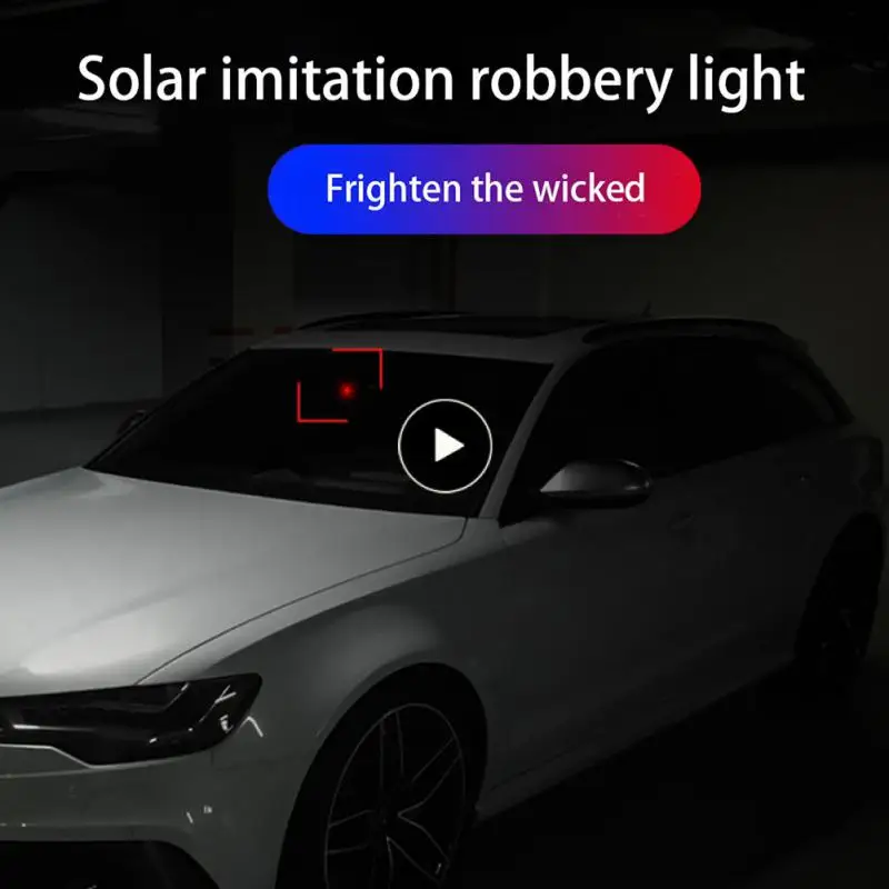 

Simulated Dummy Alarm Solar Auto Charging Flashing Imitation Car Warning Anti-theft Caution Lamp Solar Powered Smart Induction