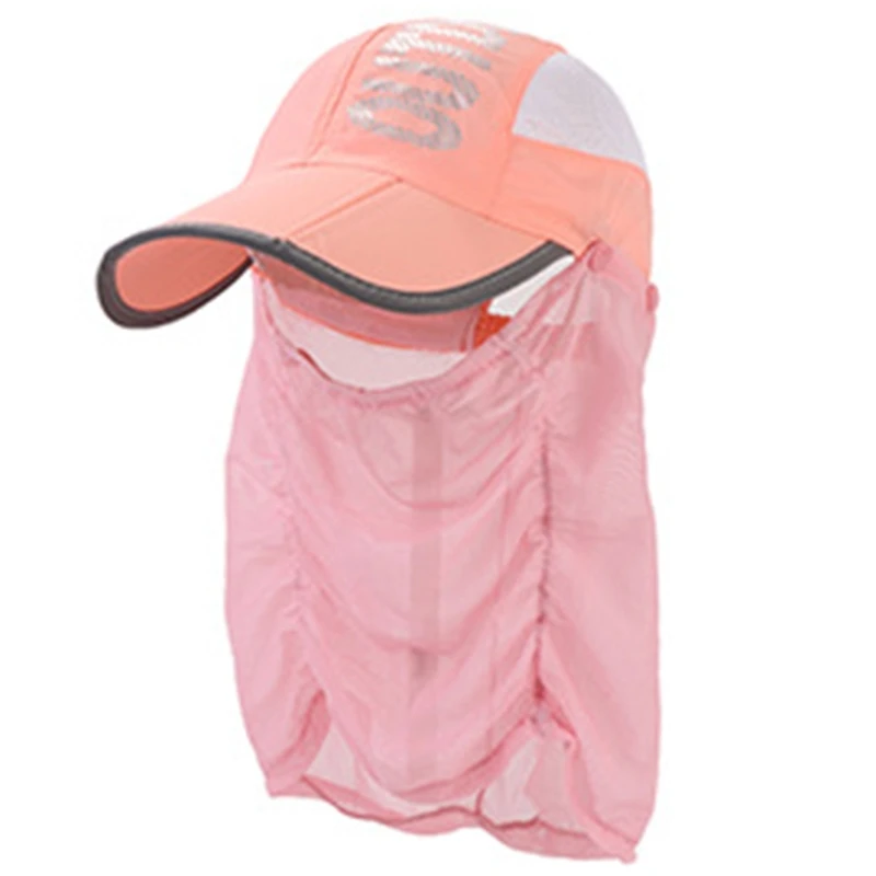 

Women Sun Hat Wide Brim UV Protection Fishing Hats Foldable Baseball Cap Breathable Summer Caps Detachable Flap