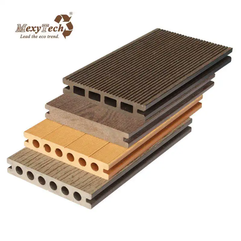 

outdoor Exterior wood plastic composite square hollow wpc decking