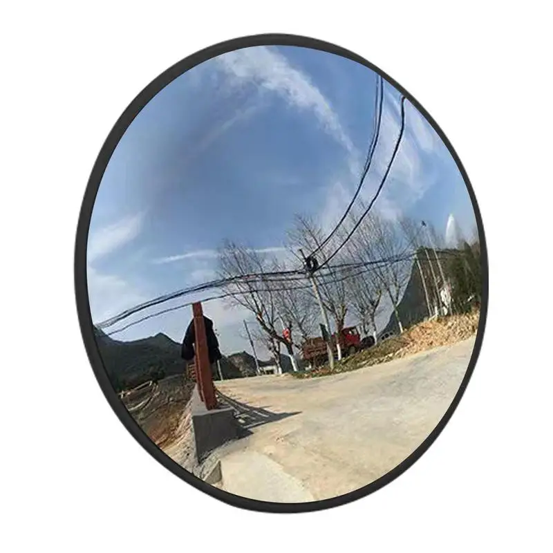 

Выпуклое настенное зеркало 11,8 дюйма, наружное защитное зеркало, регулируемое широкоугольное круглое уличное зеркало для настенного видения, металлически выпуклое
