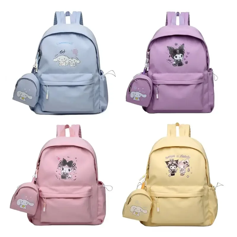 Sanrioed Cinnamoroll My Melody Kuromi милый вместительный рюкзак с аниме школьные сумки