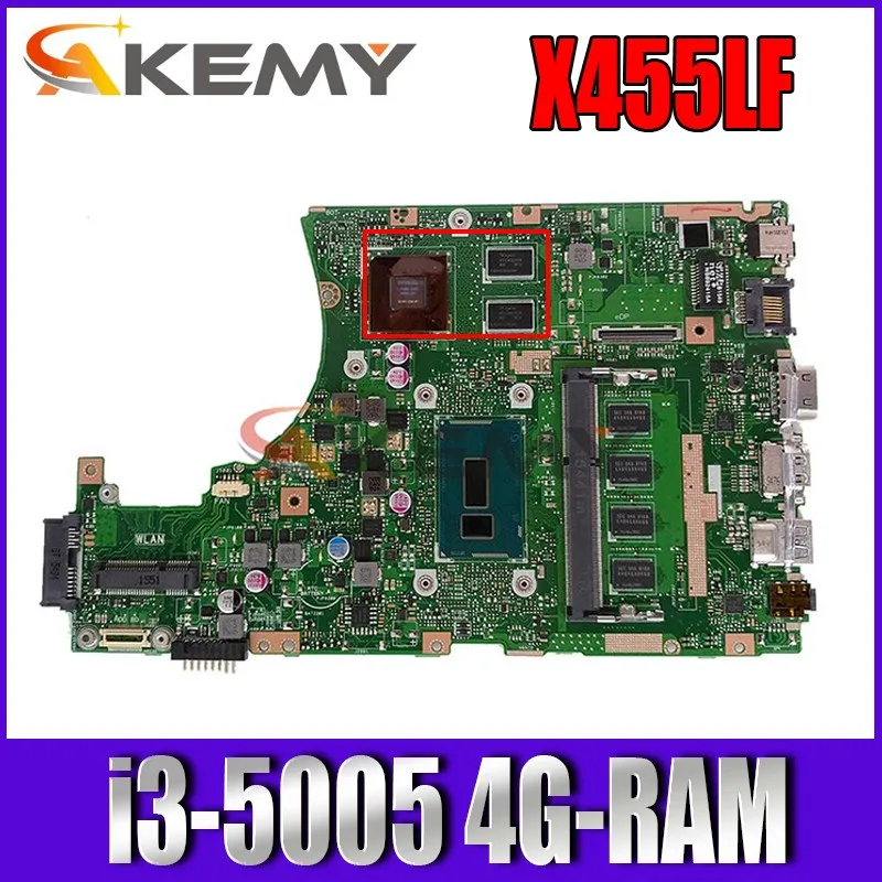 

Akemy X455LF Laptop motherboard For Asus X455LJ X455LF A455L K455L X455L mainboard 4G-RAM I3-5005U