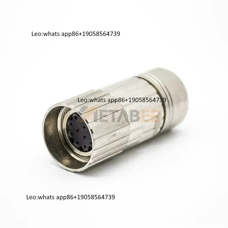 Фото M23 6 7 17-контактный 4-контактный 6-контактный 7-контактный 12-контактный 17-контактный разъем питания, энкодер по часовой стрелке, водонепроницаемый сигнальный разъем для монтажа на панель. №5
