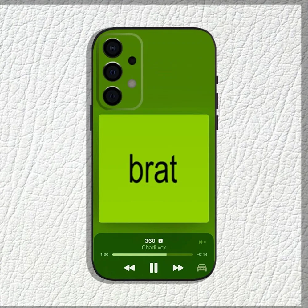 Чехол для телефона Singer C-Charli XCX BRAT мягкий черный чехол Samsung Galaxy A13 A21s A22 A31 A32 A52 A53 A71 A80