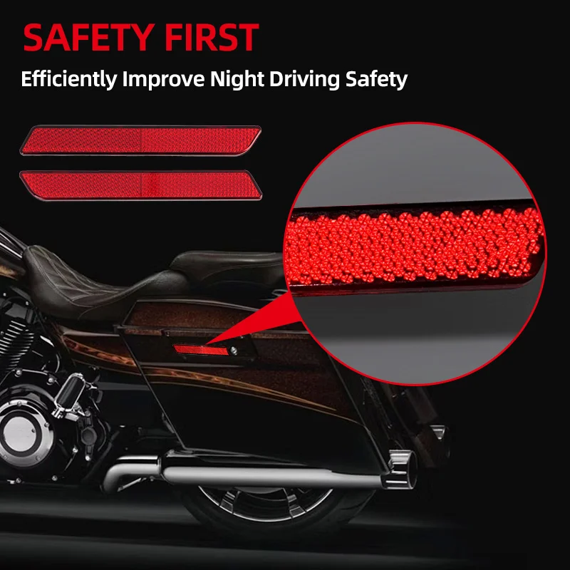 ABS мотоциклетная красная седельная сумка отражатель защелки чехлы для Harley Touring Road
