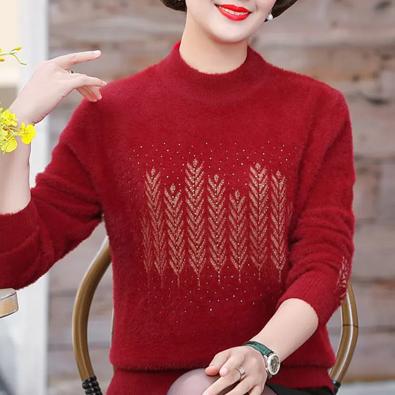 Женский трикотажный джемпер с ушками повседневный свободный стильный свитер