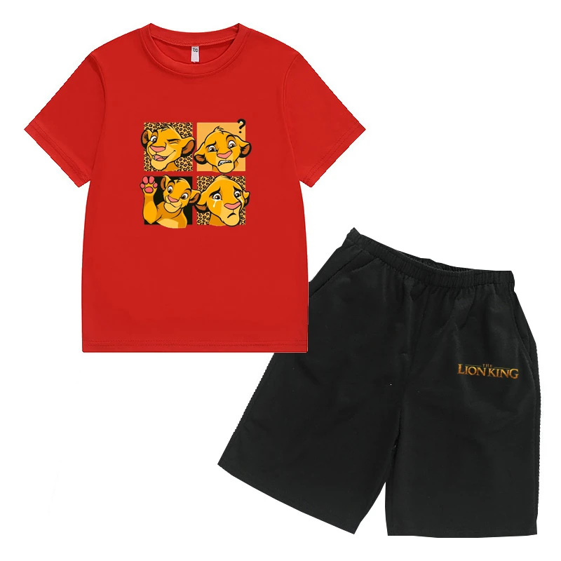 

Disney The Lion King 4-14Y Old 2022 New Shirt + Pants Kids 2 Pcs. Clothing Sets Boys & Kids Boys & Girls Sportswear Short Sleeve