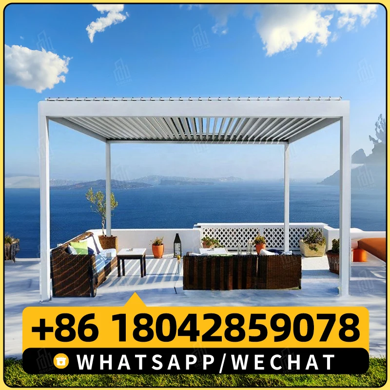 Индивидуальная Современная жесткая верхняя беседка 12x16 алюминиевая наружная